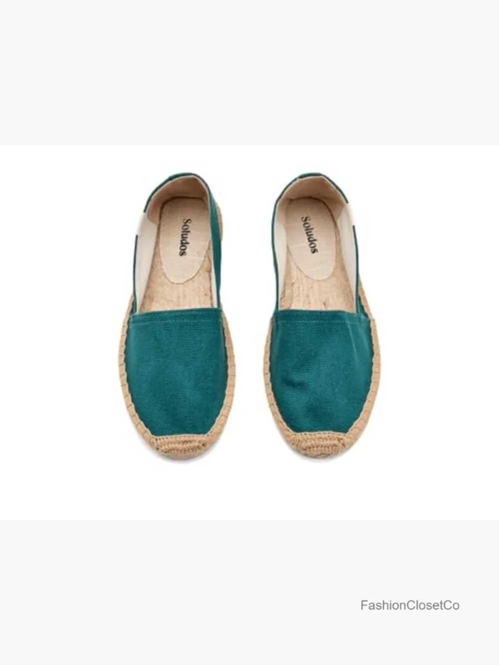 Espadrille Slip-On Flats with Jute Sole Breathable Flexible Cushioned